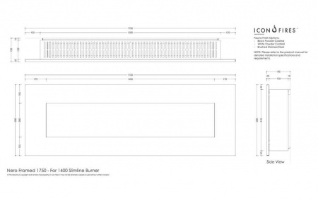 Настенный биокамин Nero 1750SS по цене 455 500 руб.