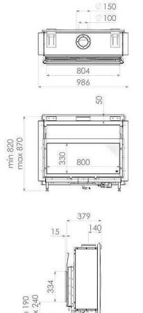 Газовый камин DRU Metro 80XT RCH