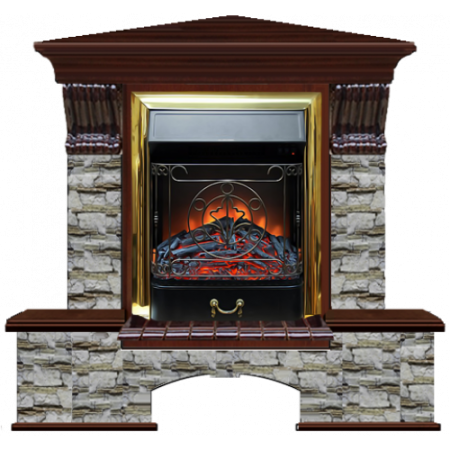 Бостон К Алтай угловой (красное дерево)+Majestic Brass Бостон К Алтай угловой (красное дерево)+Majestic Brass