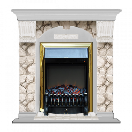 Арочный Карелия (беленый дуб)+Fobos Brass