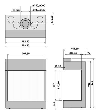 Газовый камин BellFires View Bell Topsham 3